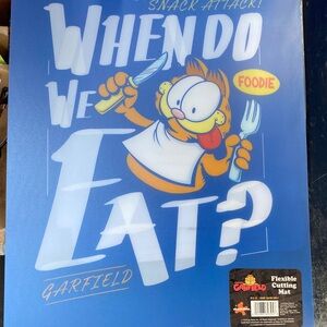 Nickelodeon Garfield Flexible Cutting Mat in Blue and Brown with Orange Logo